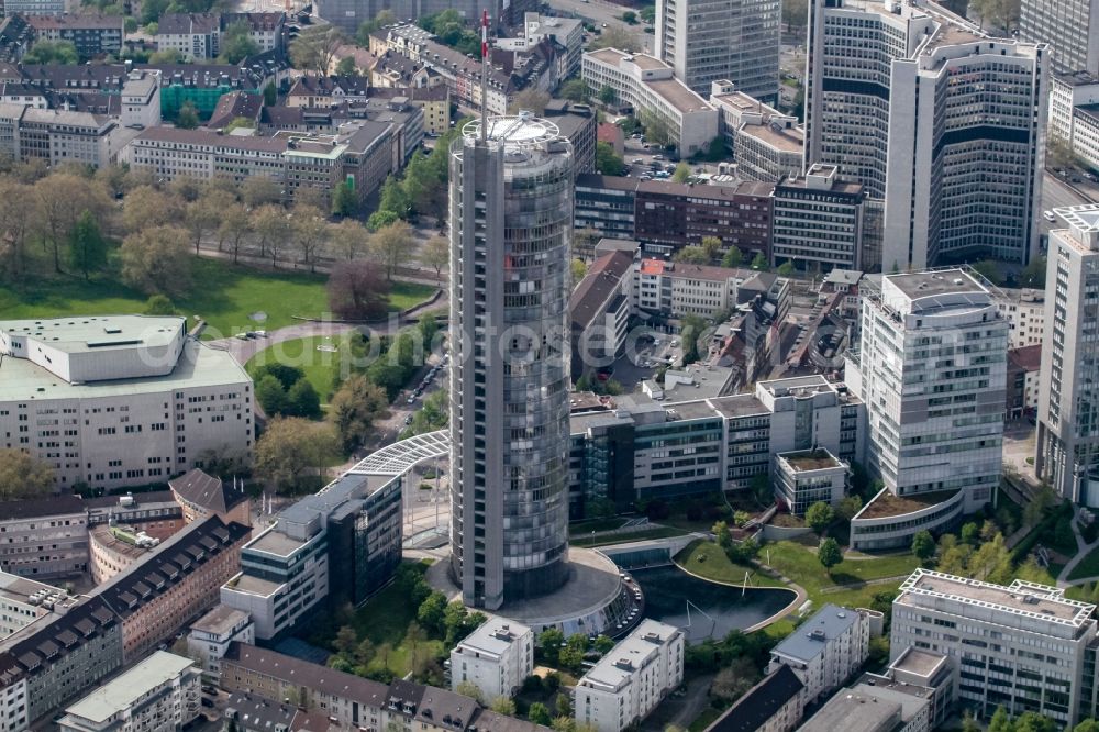 Essen from above - Office building der RWE Systems AG in Essen in the state North Rhine-Westphalia