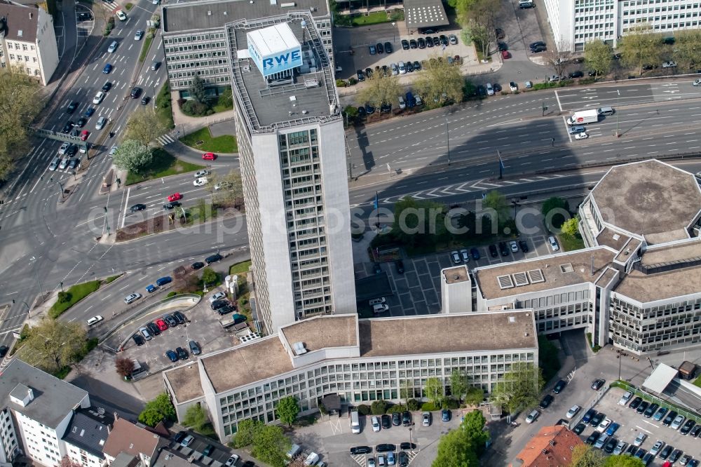 Essen from the bird's eye view: Office building der RWE Systems AG in Essen in the state North Rhine-Westphalia