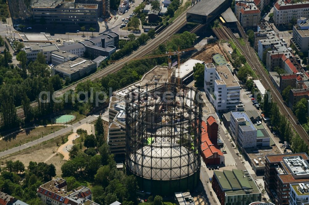 Aerial photograph Berlin - Office building on EUREF-Conpus on Torgauer Strasse in the district Schoeneberg in Berlin, Germany