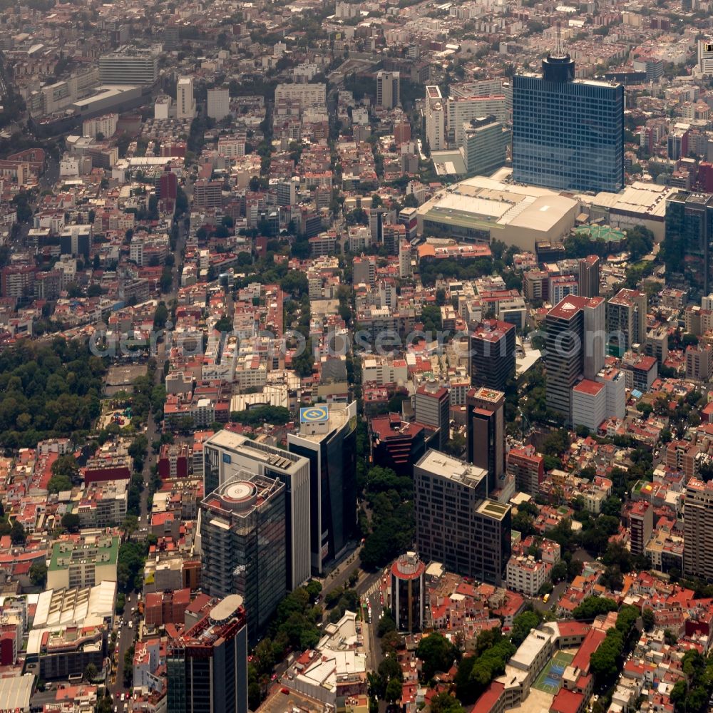 Aerial photograph Ciudad de Mexico - Office building Federal Court of Administrative Justice in Ciudad de Mexico in Mexico