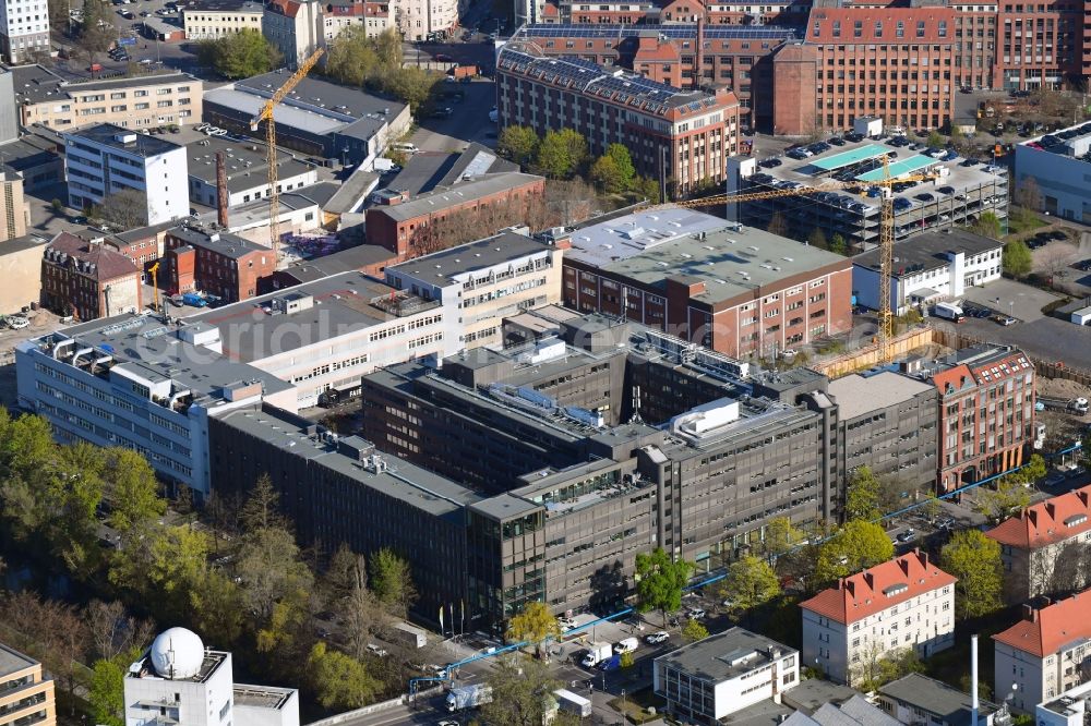 Aerial image Berlin - Office building on Franklinstrasse in the district Charlottenburg in Berlin, Germany