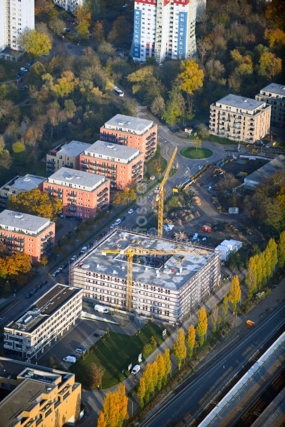 Potsdam from above - Office building on Friedrich-List-Strasse in Potsdam in the state Brandenburg, Germany