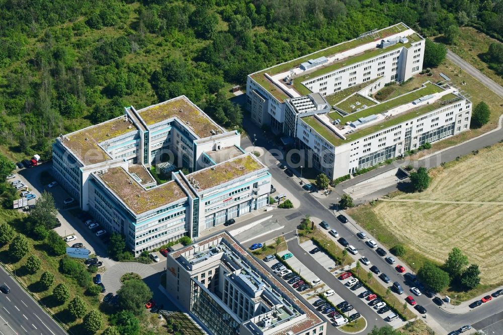 Aerial image Leipzig - Office building FUGGER BUSINESS PARK on Fuggerstrasse in the district Wiederitzsch in Leipzig in the state Saxony, Germany