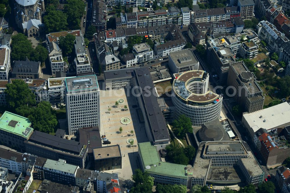 Aerial photograph Köln - Office building Gerling Quartier Im Klapperhof - Gereonshof in the district Zentrum in Cologne in the state North Rhine-Westphalia, Germany