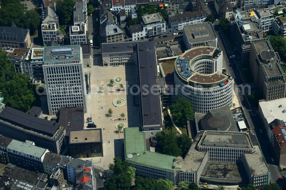 Köln from above - Office building Gerling Quartier Im Klapperhof - Gereonshof in the district Zentrum in Cologne in the state North Rhine-Westphalia, Germany