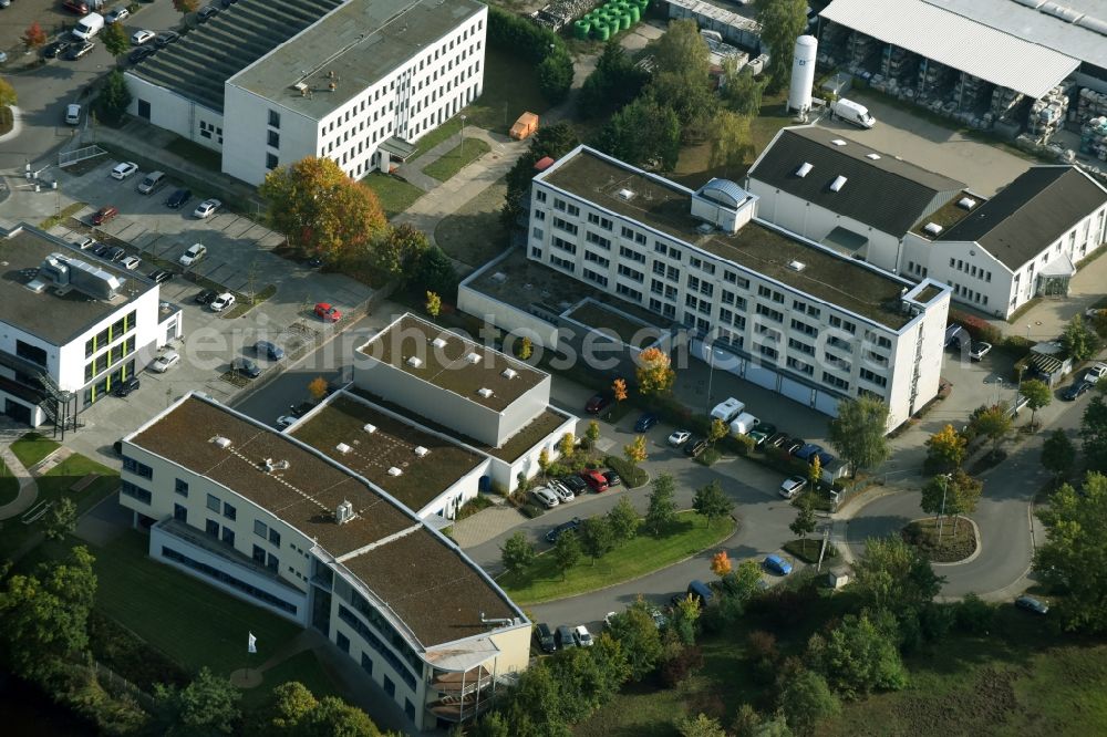 Aerial photograph Teltow - Office building der GETEMED Medizin- und Informationstechnik AG on the Oderstrasse in Teltow in the state Brandenburg