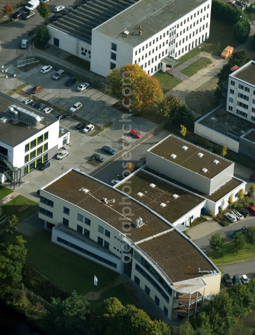 Teltow from above - Office building der GETEMED Medizin- und Informationstechnik AG on the Oderstrasse in Teltow in the state Brandenburg