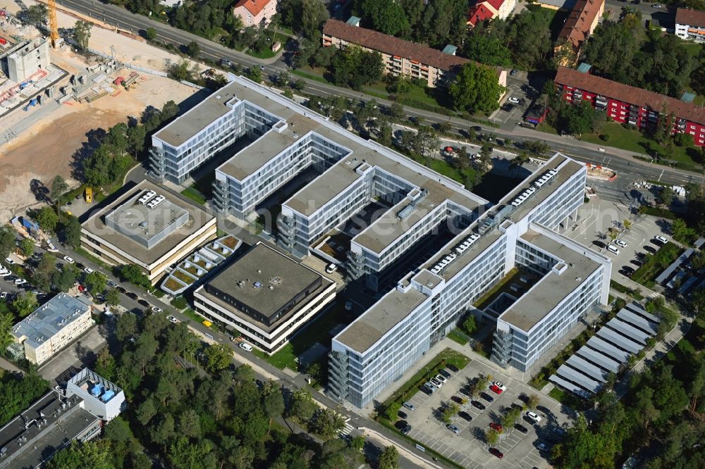 Aerial photograph Erlangen - Office building on Guenther-Scharowsky-Strasse in Erlangen in the state Bavaria, Germany