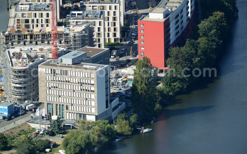 Aerial image Offenbach am Main - Office building am Nordring Hafen in Offenbach am Main in the state Hesse