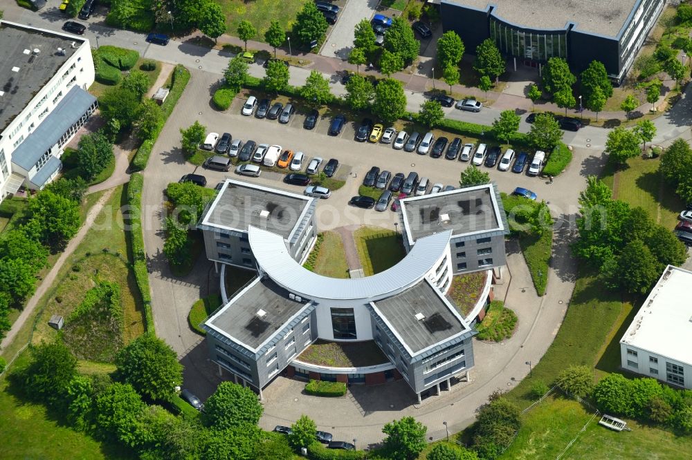 Schwerin from above - Office building on Hagenower Strasse in Schwerin in the state Mecklenburg - Western Pomerania, Germany