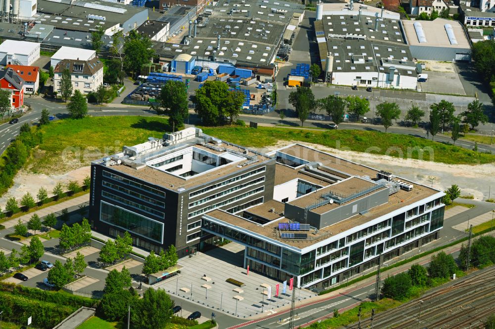 Aerial photograph Bielefeld - Office building of Handwerkskammer am Campus Handwerk in the district Mitte in Bielefeld in the state North Rhine-Westphalia, Germany