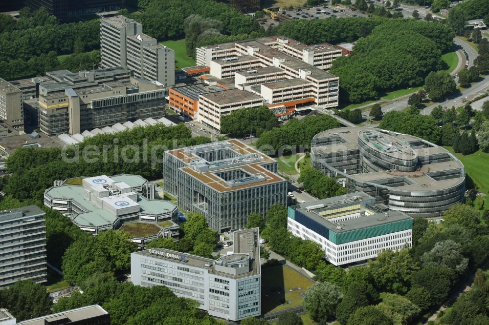 Aerial photograph Hamburg - Office building of HANSAINVEST on Ueberseering destrict Winterhude in Hamburg