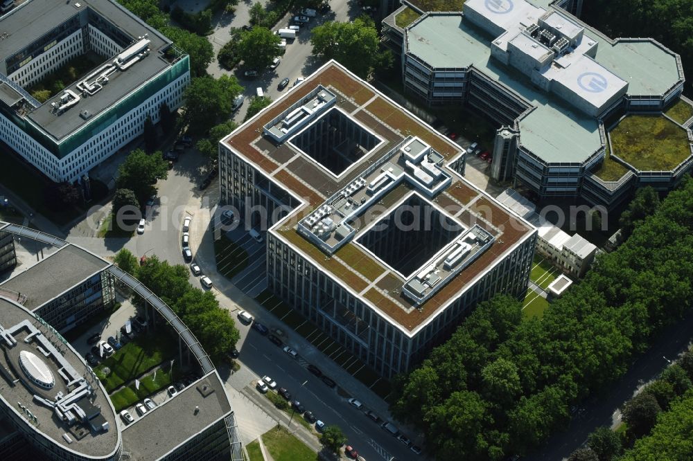 Aerial image Hamburg - Office building of HANSAINVEST on Ueberseering destrict Winterhude in Hamburg