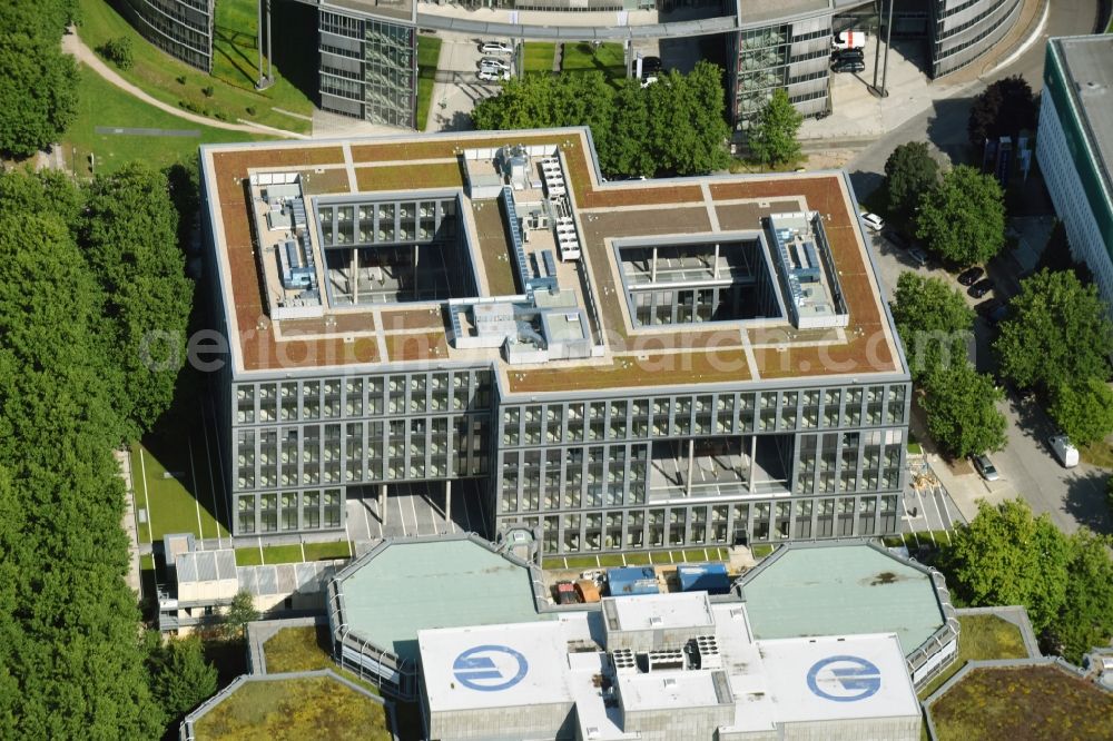 Aerial photograph Hamburg - Office building of HANSAINVEST on Ueberseering destrict Winterhude in Hamburg