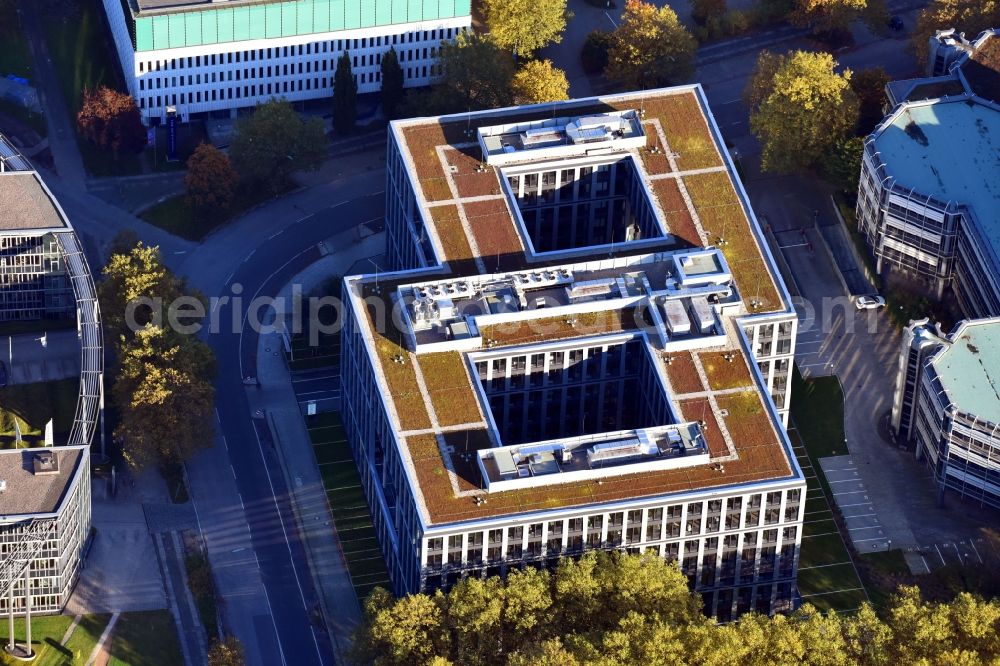 Aerial image Hamburg - Office building of HANSAINVEST on Ueberseering destrict Winterhude in Hamburg