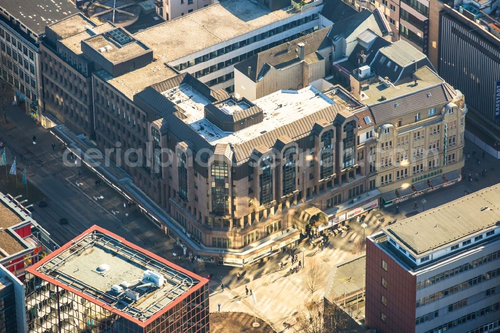 Dortmund from the bird's eye view: Office building on Hansastrasse corner Kampstrasse in Dortmund in the state North Rhine-Westphalia, Germany