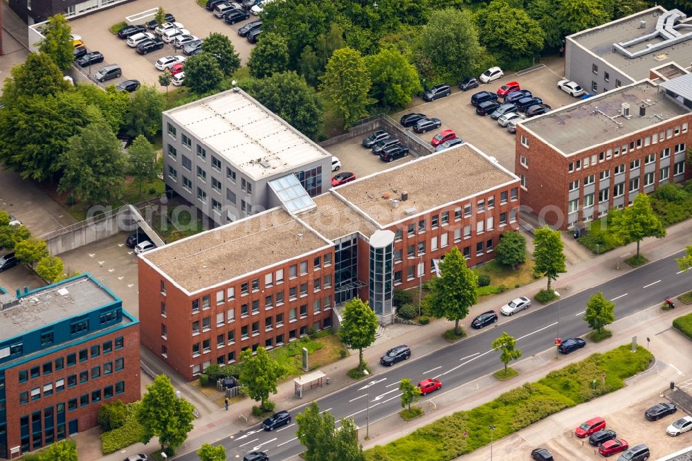 Dortmund from the bird's eye view: Office building on Hauert in Dortmund in the state North Rhine-Westphalia, Germany