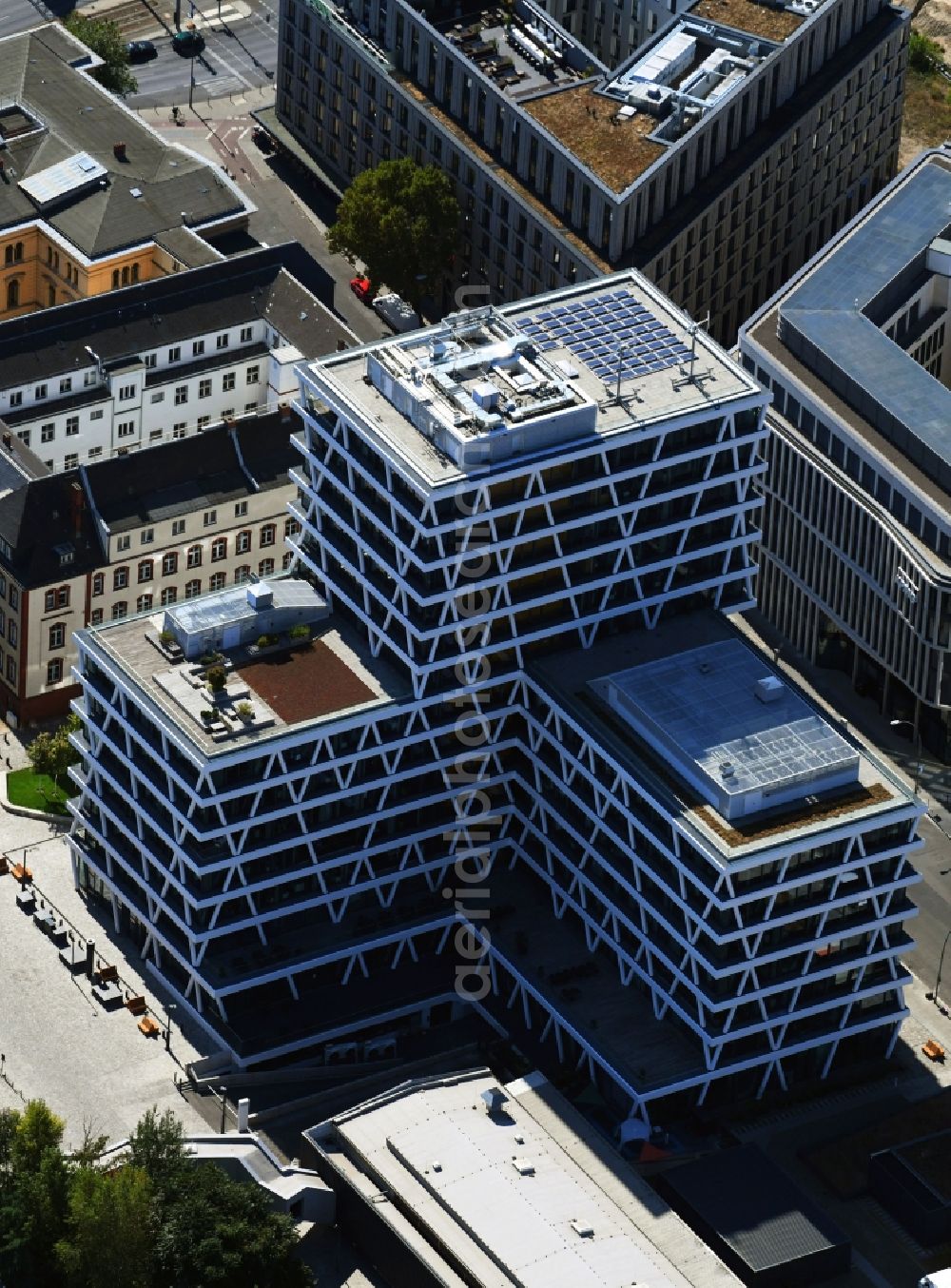 Aerial photograph Berlin - Office building of 50Hertz Transmission GmbH on Heidestrasse in the district Mitte in Berlin, Germany