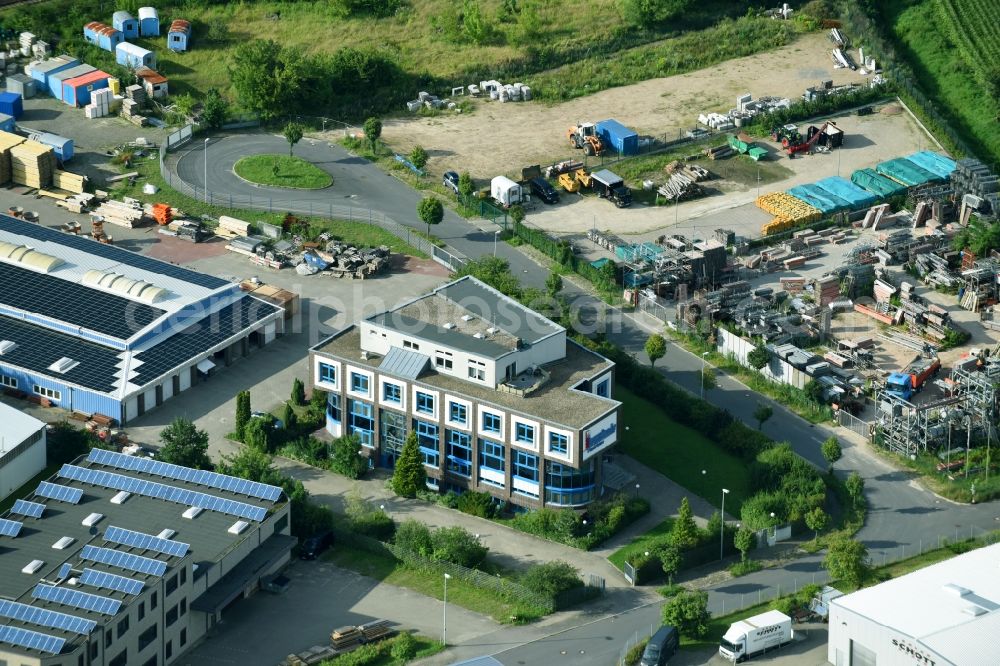 Mühlenbecker Land from above - Office building of Horst Kasimir Bauunternehmung GmbH in the district Muehlenbeck in Muehlenbecker Land in the state Brandenburg, Germany