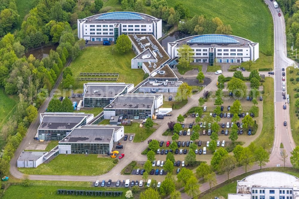 Gladbeck from above - Office building IWG Innovationszentrum Wiesenbusch Gladbeck Betriebsgesellschaft mbH Am Wiesenbusch in Gladbeck at Ruhrgebiet in the state North Rhine-Westphalia, Germany