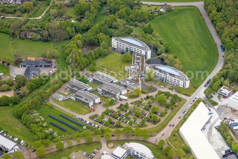 Aerial image Gladbeck - Office building IWG Innovationszentrum Wiesenbusch Gladbeck Betriebsgesellschaft mbH Am Wiesenbusch in Gladbeck at Ruhrgebiet in the state North Rhine-Westphalia, Germany