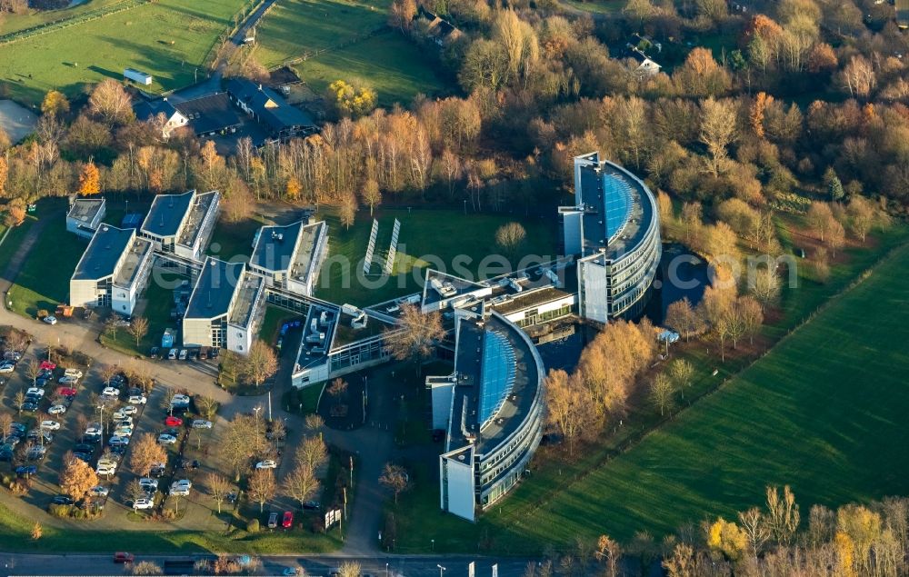 Gladbeck from the bird's eye view: Office building IWG Innovationszentrum Wiesenbusch Gladbeck Betriebsgesellschaft mbH Am Wiesenbusch in Gladbeck in the state North Rhine-Westphalia, Germany