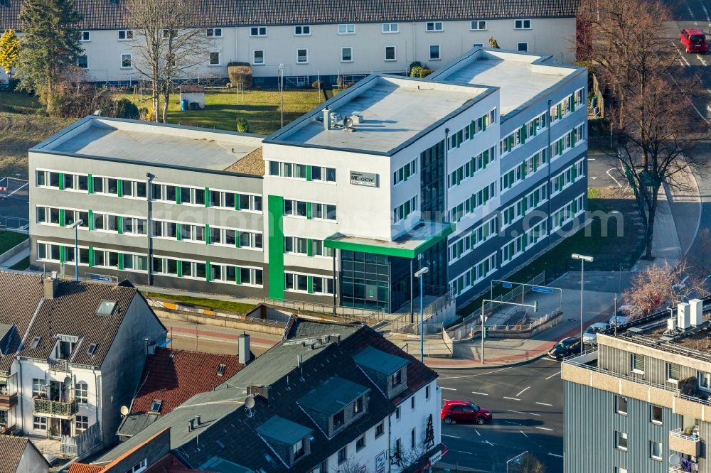 Aerial photograph Velbert - Office building jobcenter ME-aktiv Velbert on Heiligenhauser Strasse in Velbert in the state North Rhine-Westphalia, Germany