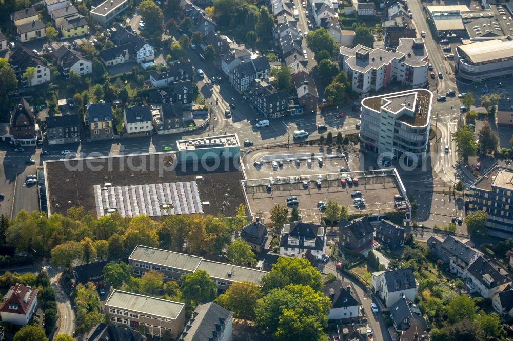 Siegen from above - Office building on St.-Johann-Strasse - Leimbachstrasse in Siegen in the state North Rhine-Westphalia, Germany