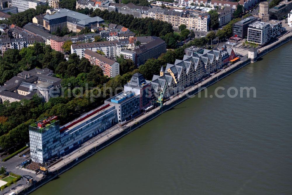 Köln from above - Office building on Katharina-Schauberg-Promenade in the district Neustadt-Sued in Cologne in the state North Rhine-Westphalia, Germany