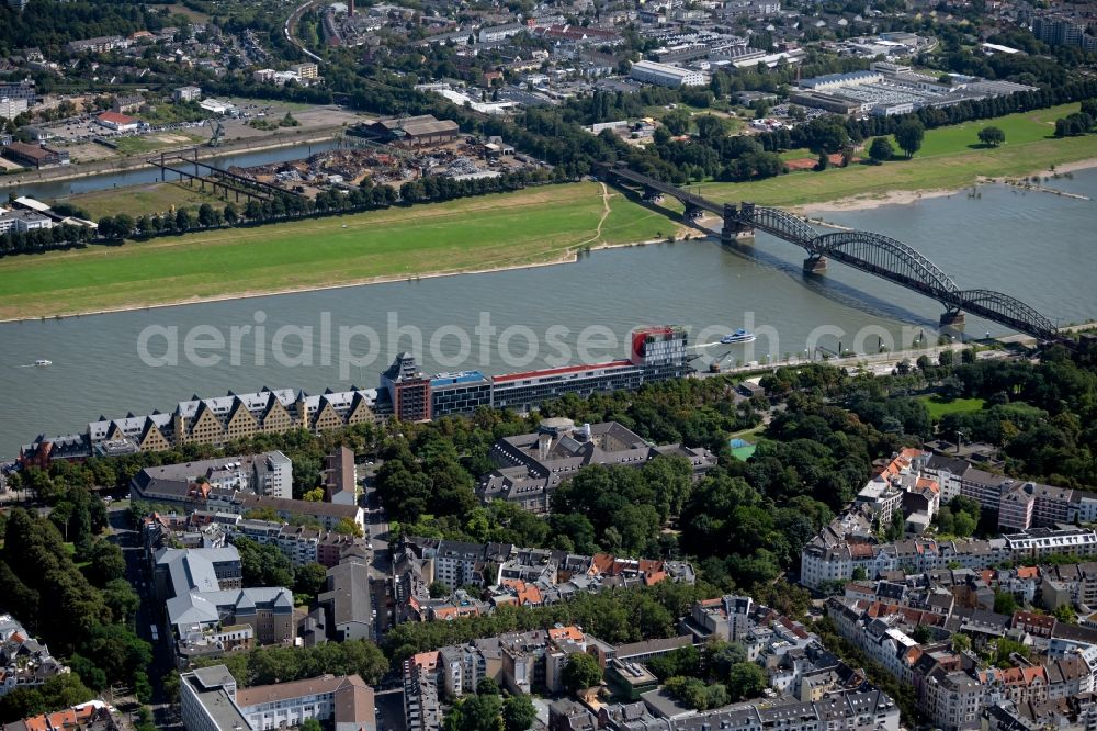 Köln from above - Office building on Katharina-Schauberg-Promenade in the district Neustadt-Sued in Cologne in the state North Rhine-Westphalia, Germany