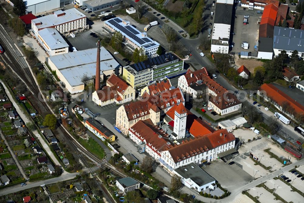 Nürnberg from above - Office building on Klingenhofstrasse in the district Schoppershof in Nuremberg in the state Bavaria, Germany