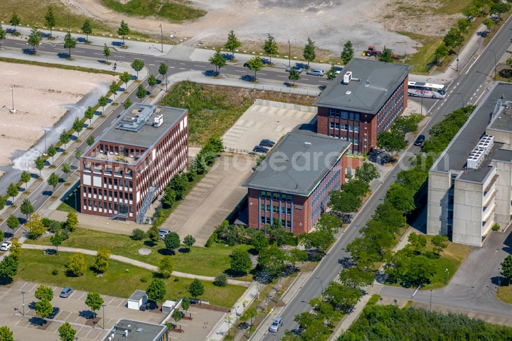 Dortmund from above - Office building on Konrad-Adenauer-Allee in Dortmund in the state North Rhine-Westphalia, Germany