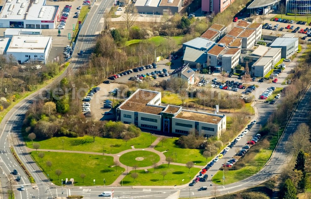 Aerial image Hagen - Office building Kreishandwerkerschaft on Handwerkerstrasse in Hagen in the state North Rhine-Westphalia