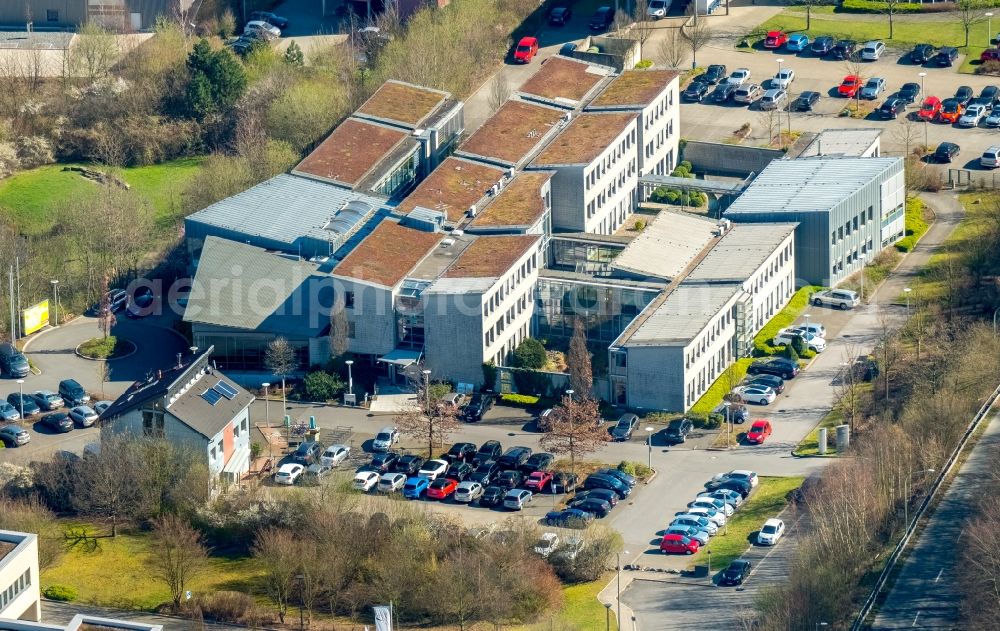 Aerial photograph Hagen - Office building Kreishandwerkerschaft on Handwerkerstrasse in Hagen in the state North Rhine-Westphalia