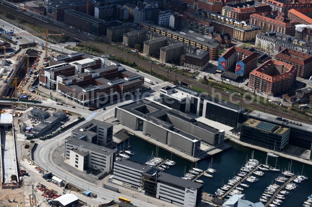 Aerial photograph Kopenhagen - Office building Kromann Reumert Law Firm Kromann Reumert Advokatfirma and SAP Danmark A/S on Lautrupsgade in Copenhagen in Denmark