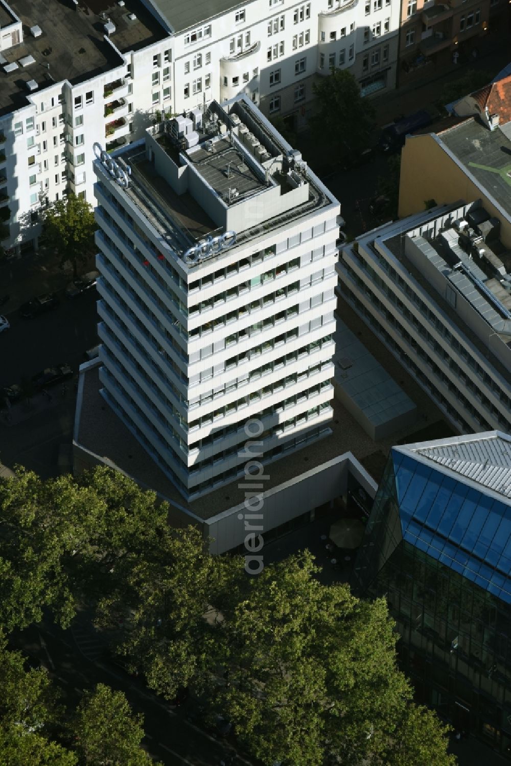 Aerial image Berlin - Office building N A? 195 Kurfuerstendamm in the district Charlottenburg-Wilmersdorf in Berlin, Germany