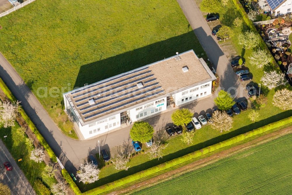 Aerial image Stupferich - Office building of LEITWERK AG in Stupferich in the state Baden-Wurttemberg, Germany