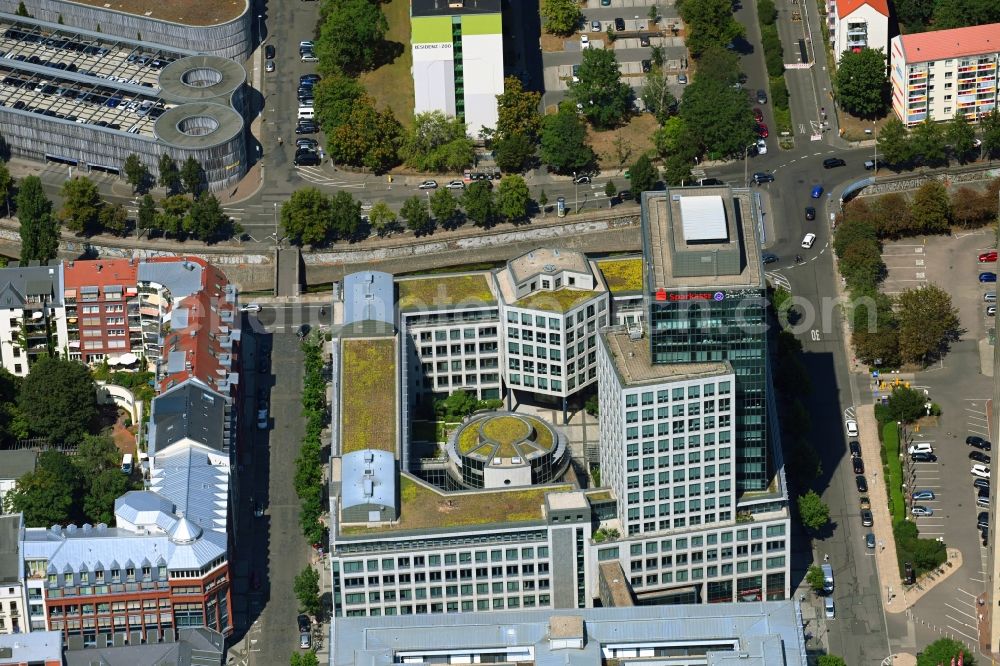 Leipzig from the bird's eye view: Office building Loehrs Carre along Uferstrasse - Nordstrasse - Keilstrasse and Loehrstrasse in the district Zentrum-Nord in Leipzig in the state Saxony, Germany