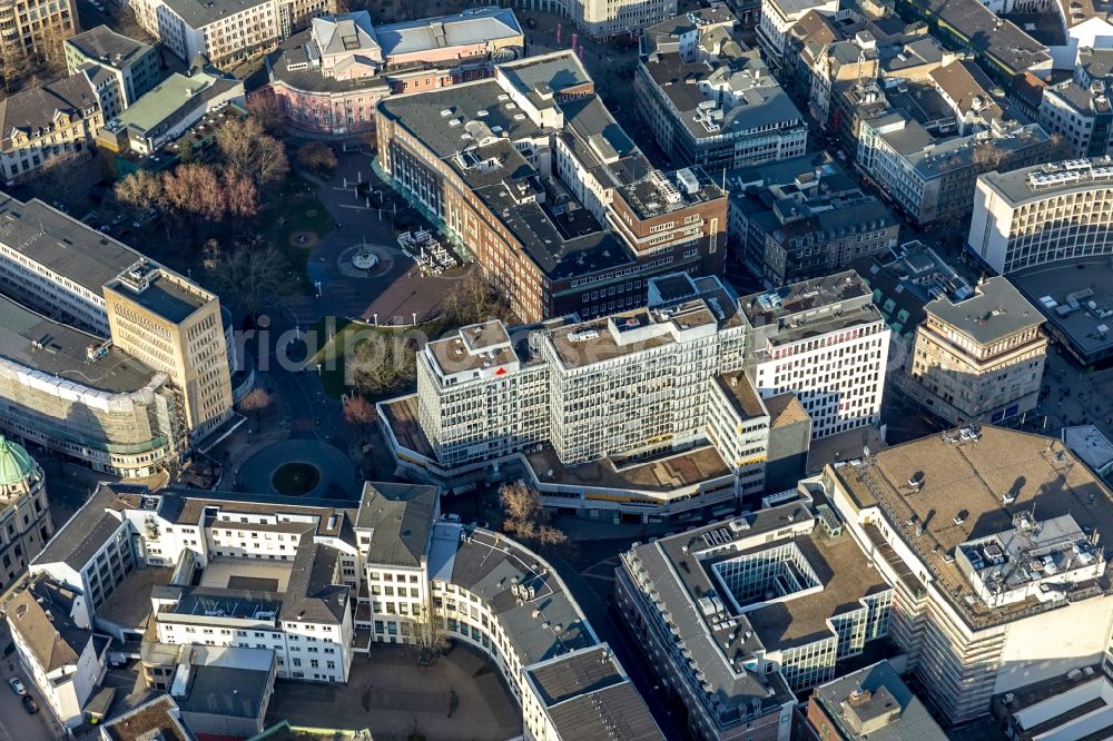 Essen from the bird's eye view: Office building on Lindenallee - Kapuzinergasse in Essen in the state North Rhine-Westphalia, Germany