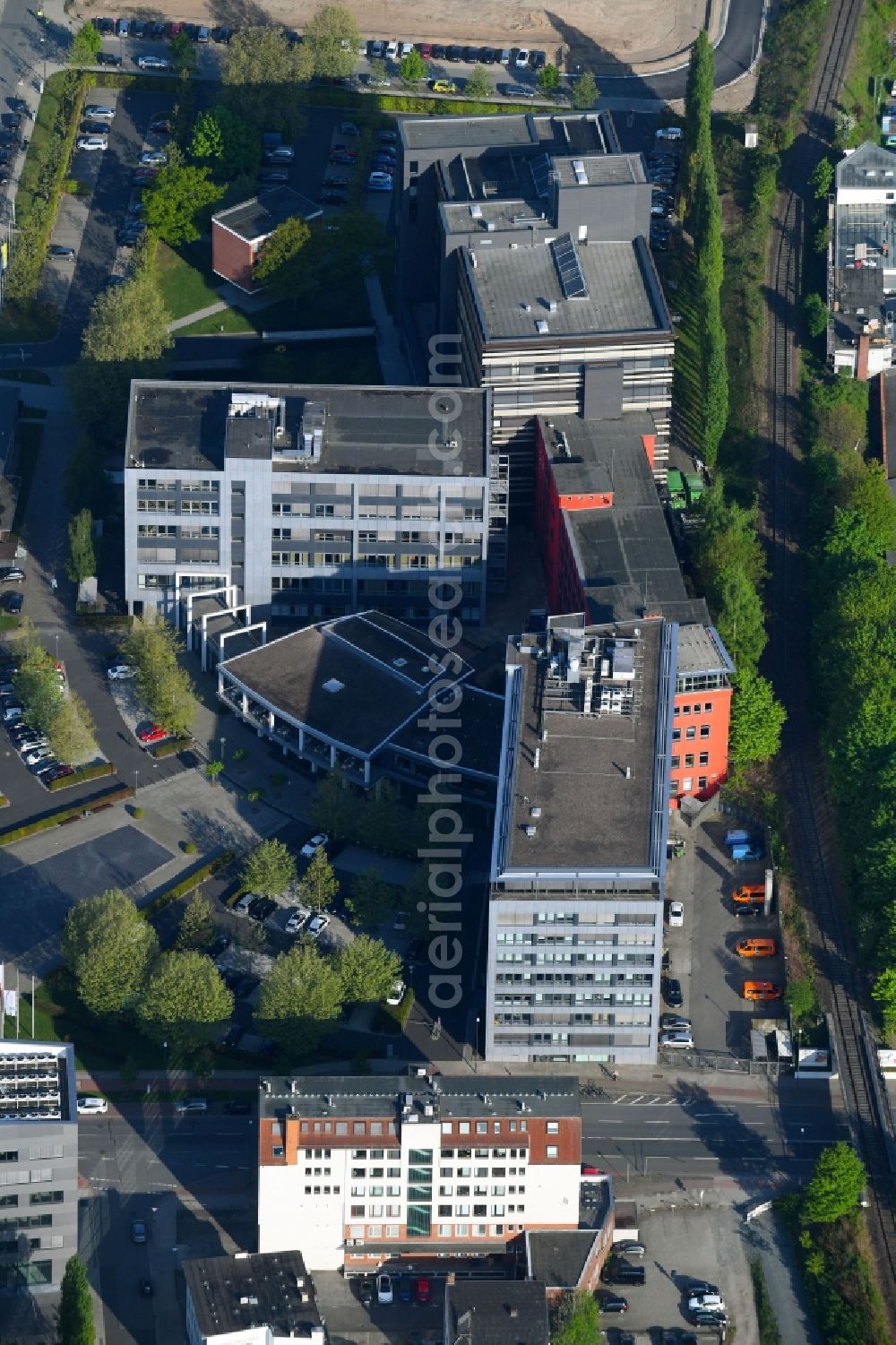 Bremen from above - Office building on Lloydstrasse - Am Kaffee-Quartier in Bremen, Germany