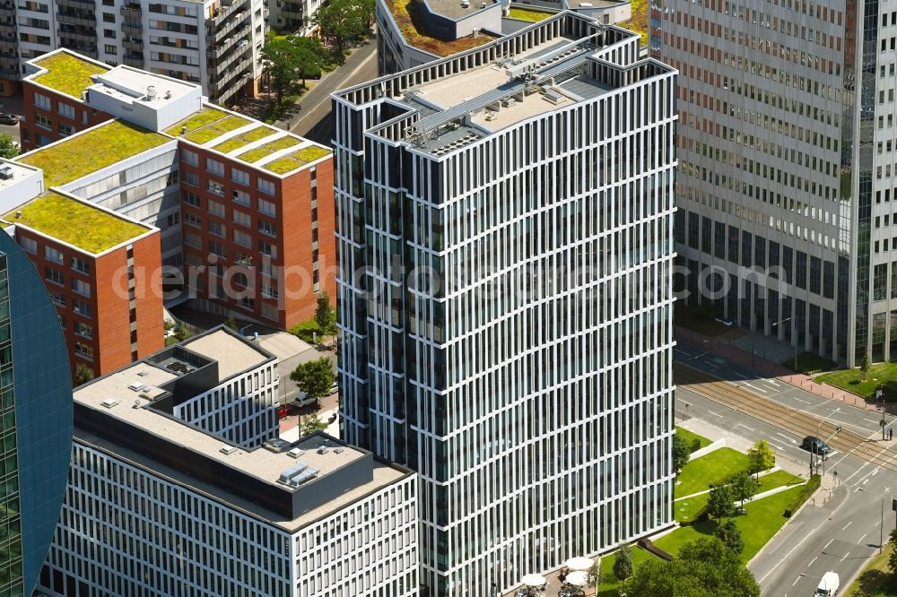 Aerial photograph Frankfurt am Main - Office building St Martin Tower on Franklinstrasse in Frankfurt in the state Hesse, Germany