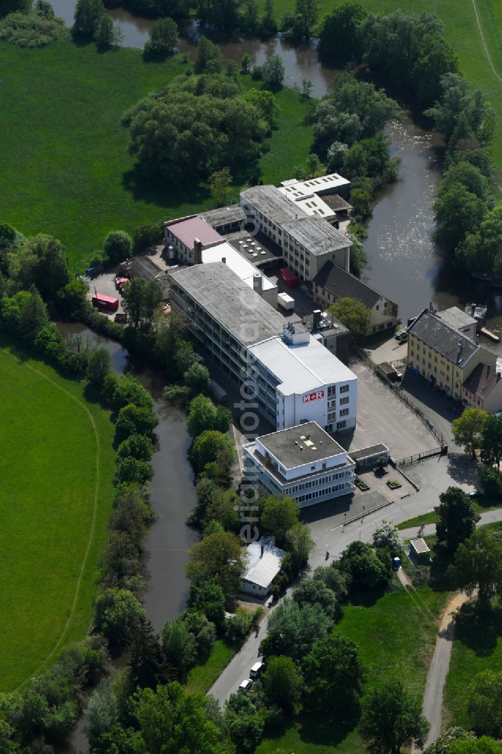 Aerial photograph Erlangen - Office building of Moebius + Ruppert GmbH & Co. KG on Woehrmuehle in Erlangen in the state Bavaria, Germany