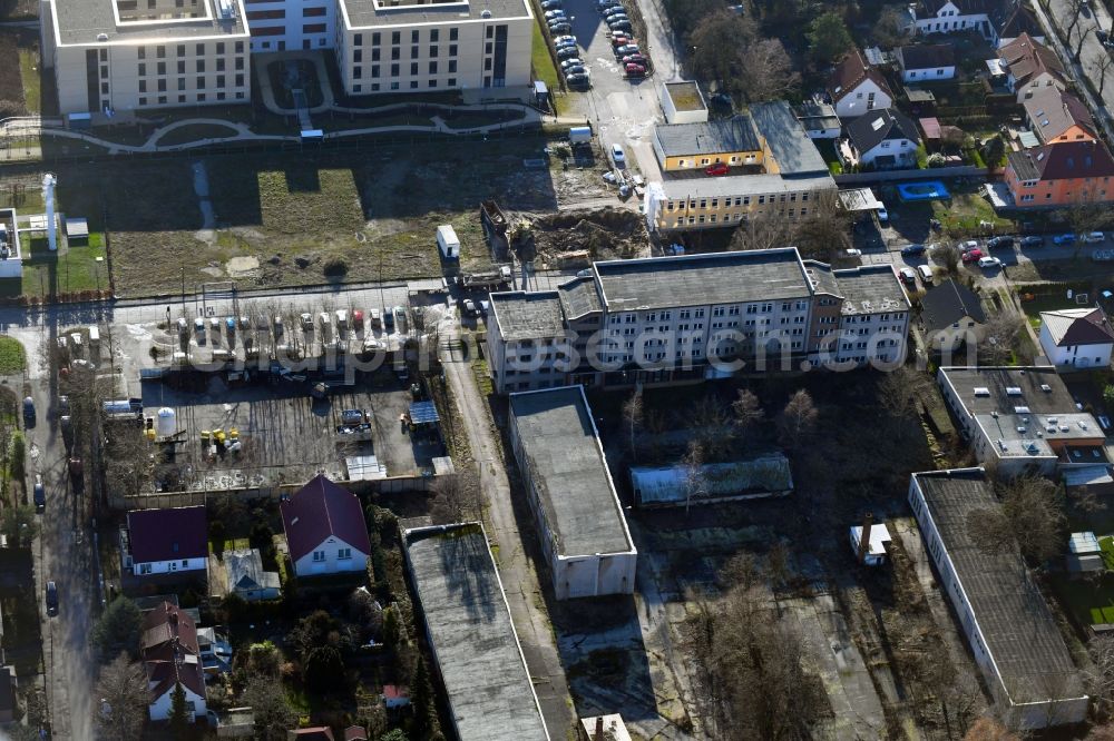 Berlin from the bird's eye view: Office building on Muensterberger Weg in the district Kaulsdorf in Berlin, Germany