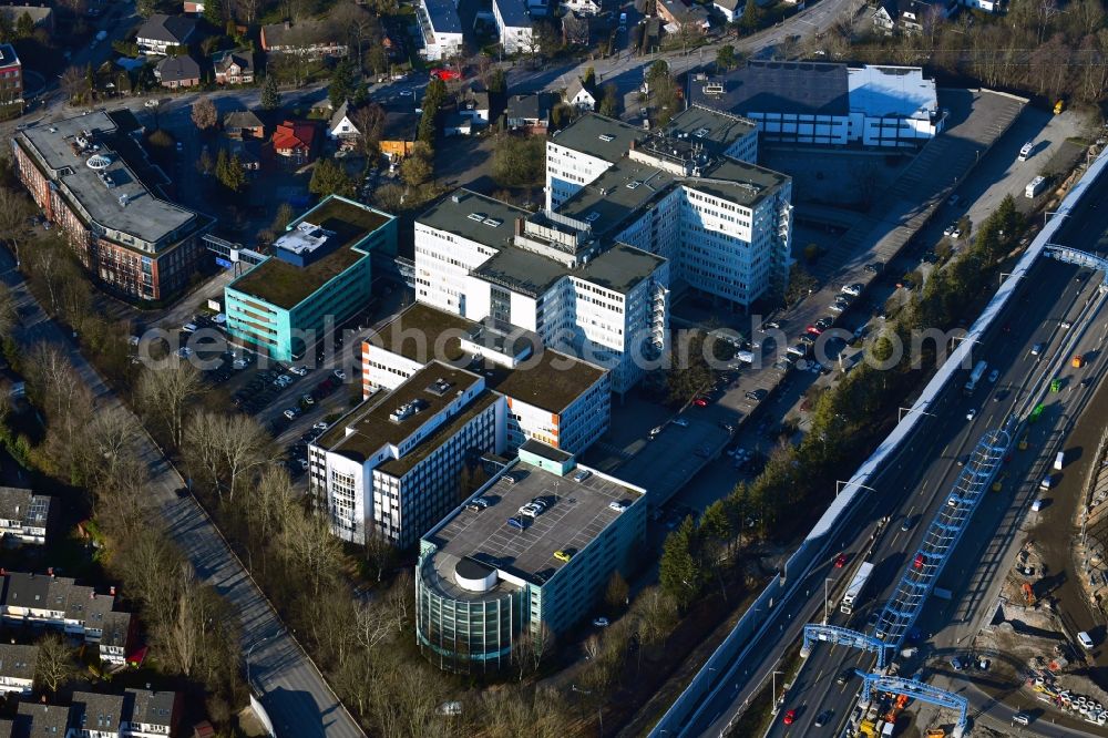 Aerial image Hamburg - Office building Mode-Centrum Honburg on Modering in Hamburg, Germany