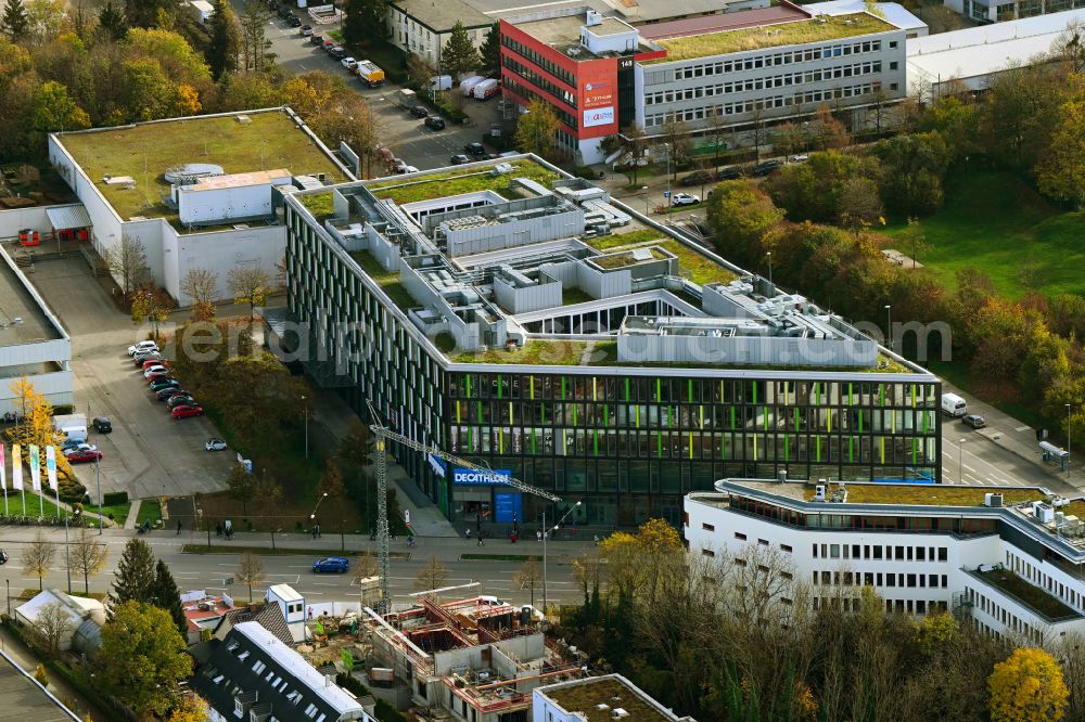 Aerial image München - Office building Mona on street Pelkovenstrasse in the district Moosach in Munich in the state Bavaria, Germany