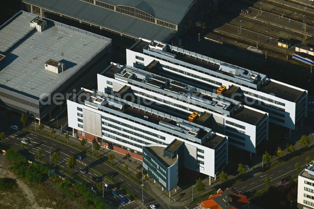 Aerial image Leipzig - Office building of the administrative and commercial building of DB InfraGO AG in Brandenburger Str. In Leipzig, Saxony, Germany