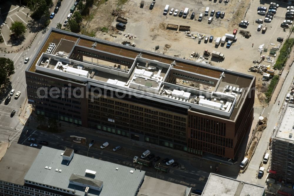 Aerial image Hamburg - Office building in the Nordkanalstreet in Hamburg