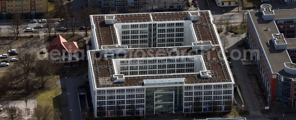 Aerial photograph Teltow - Office building Olympus Winter & Ibe GmbH on Rheinstrasse in Teltow in the state Brandenburg