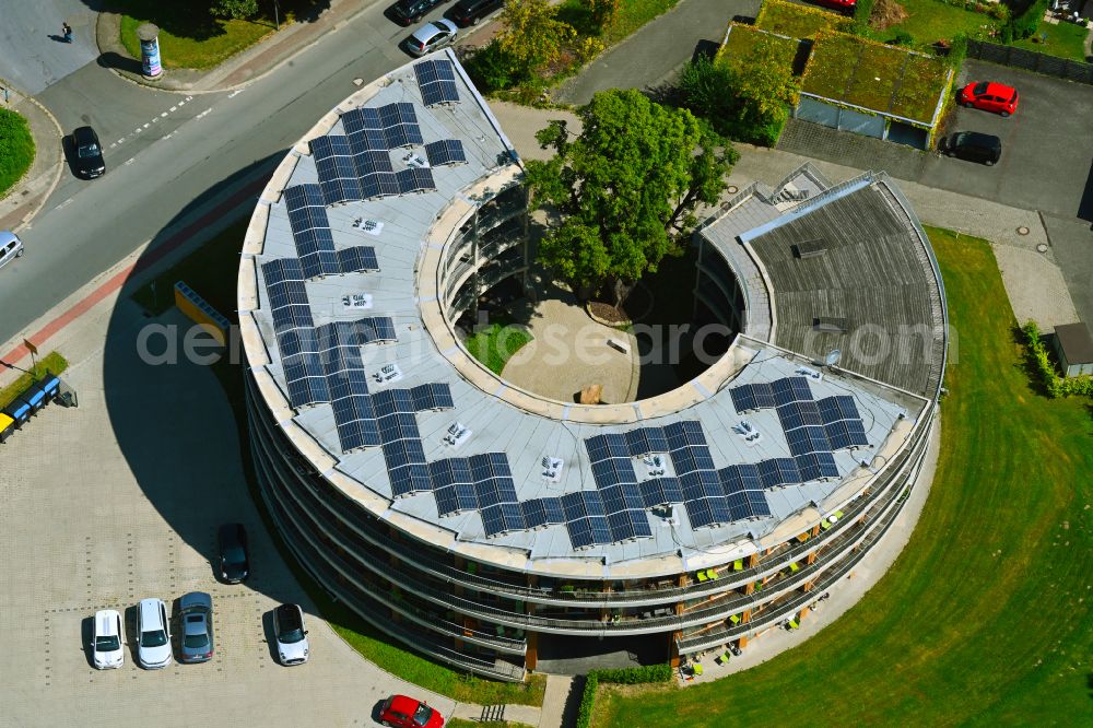 Bielefeld from the bird's eye view: Office building on street Grossdornberger Strasse in the district Dornberg in Bielefeld in the state North Rhine-Westphalia, Germany