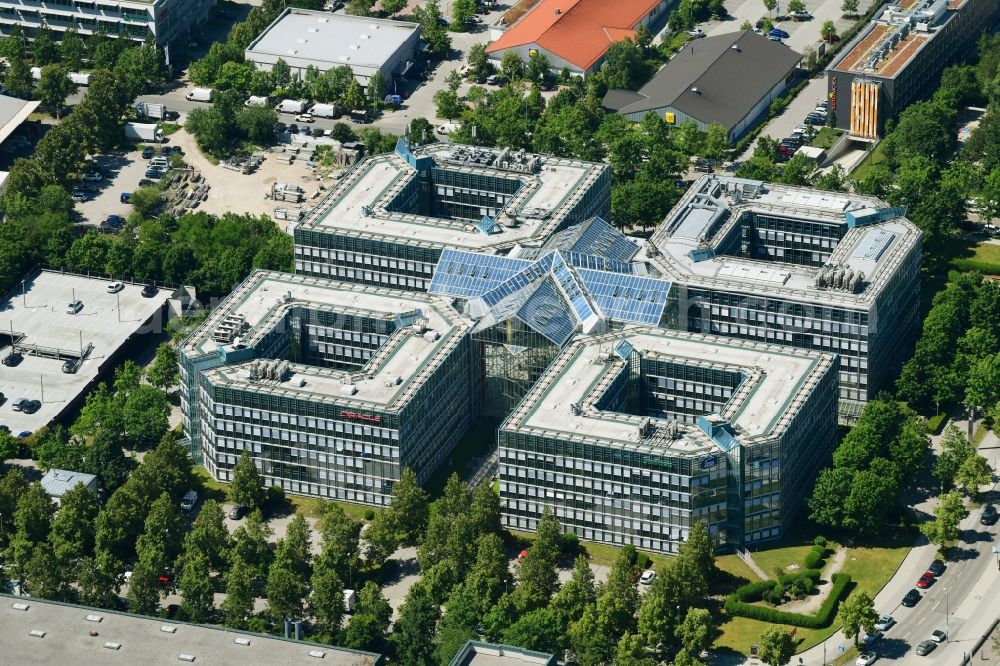 Aerial image München - Office building on Riesstrasse in the district Moosach in Munich in the state Bavaria, Germany